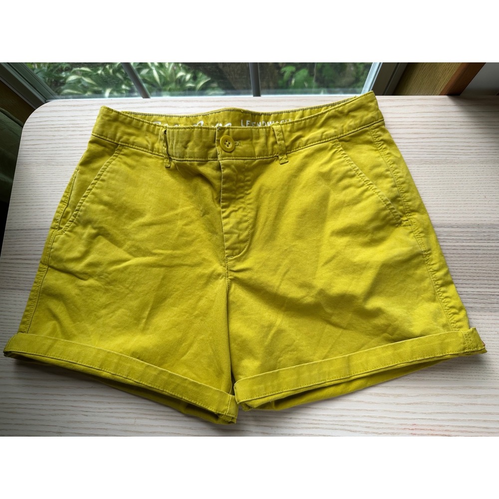 Eddie Bauer Legend‎ Wash Stretch Shorts Womens 6 Yellow Slightly Curvy Chino